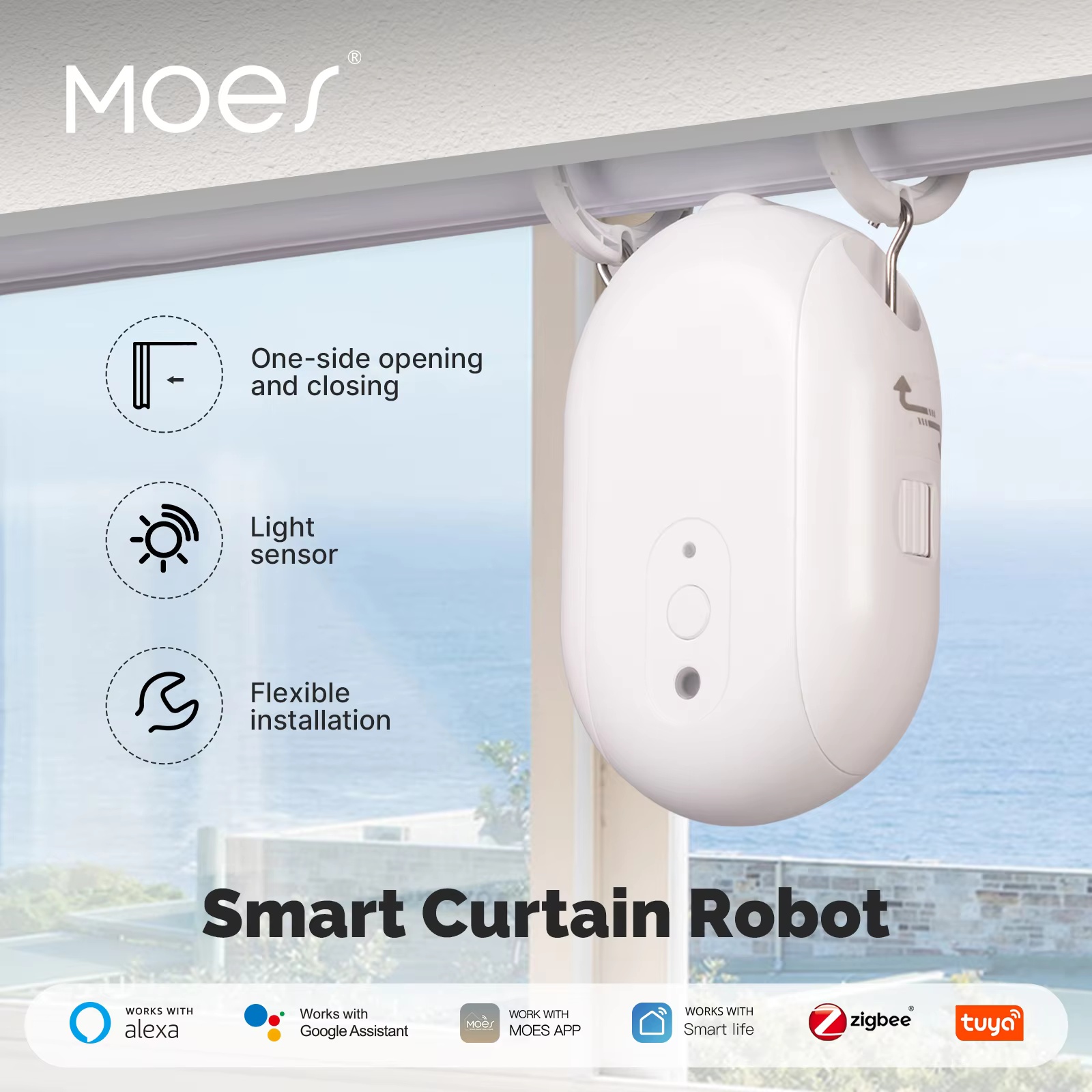 Smart Curtain Robot - MOES Tuya ZigBee Akıllı Elektrikli Perde