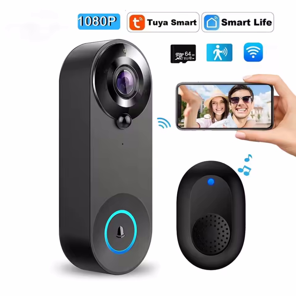 Smart Home Video Doorphone Ezviz - Tuya 1080P kablosuz WIFI kapı zili