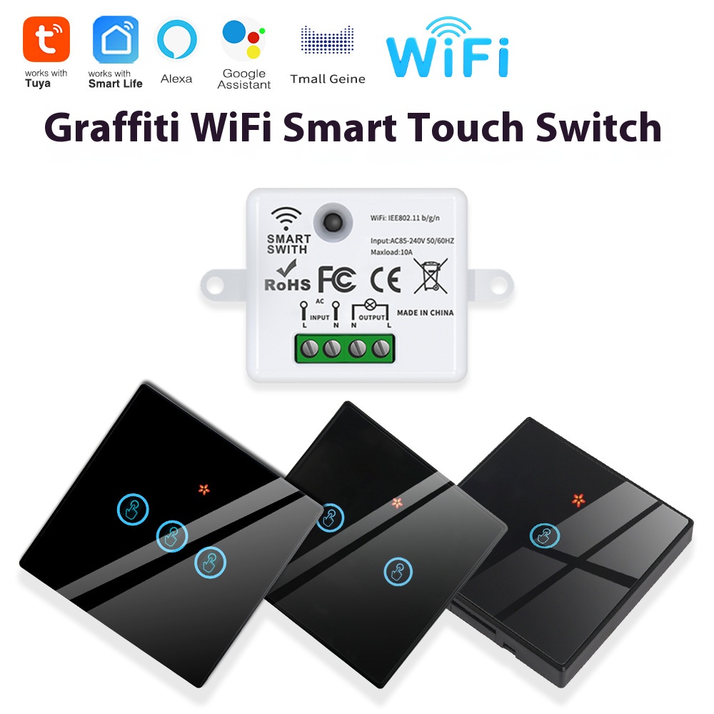 Smart Home Full System - Tuya Akıllı Kapatma Cihazı Kablosuz Dokunmatik,