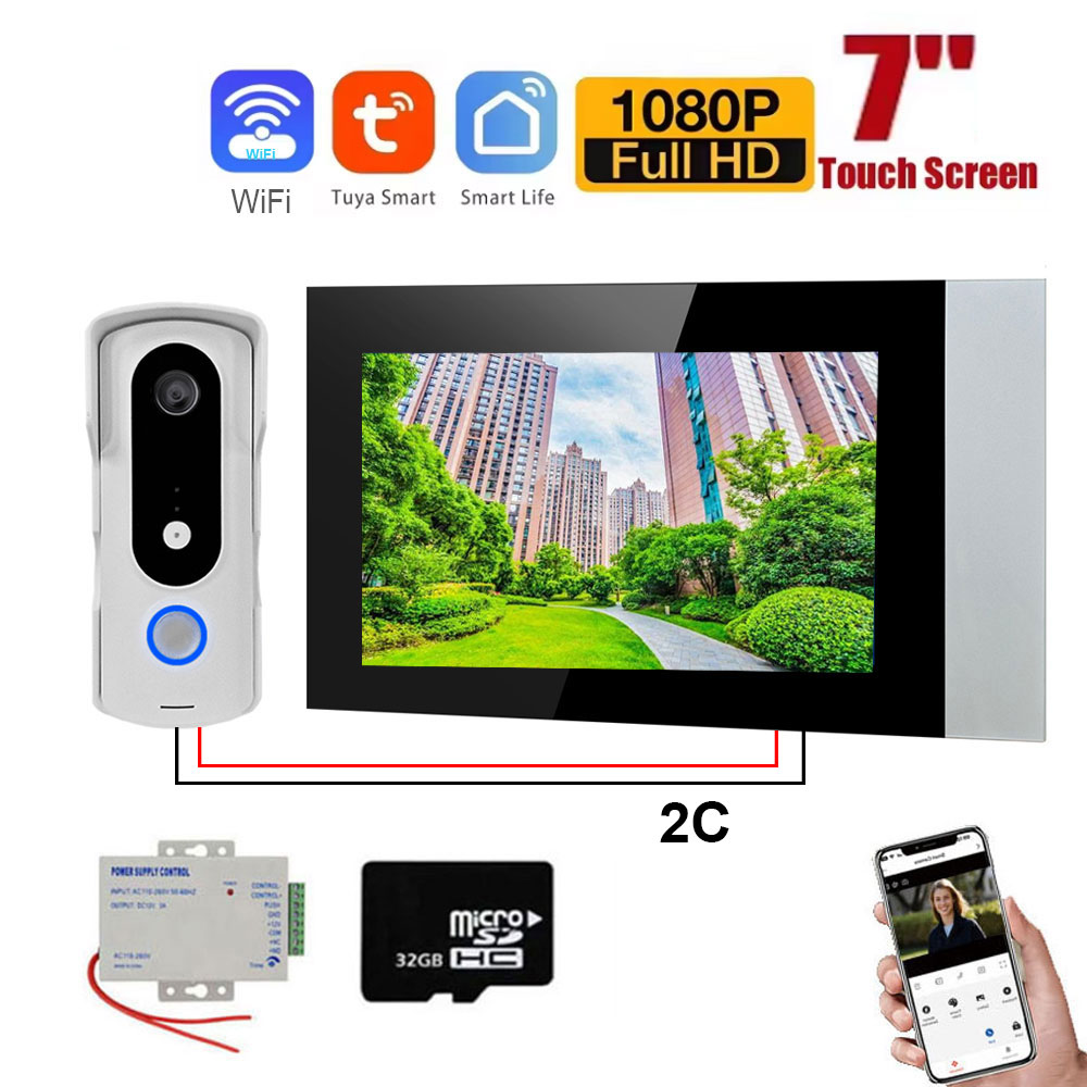 Smart Home Video Doorphone Ezviz - 2 telli akıllı ev Tuya Wifi