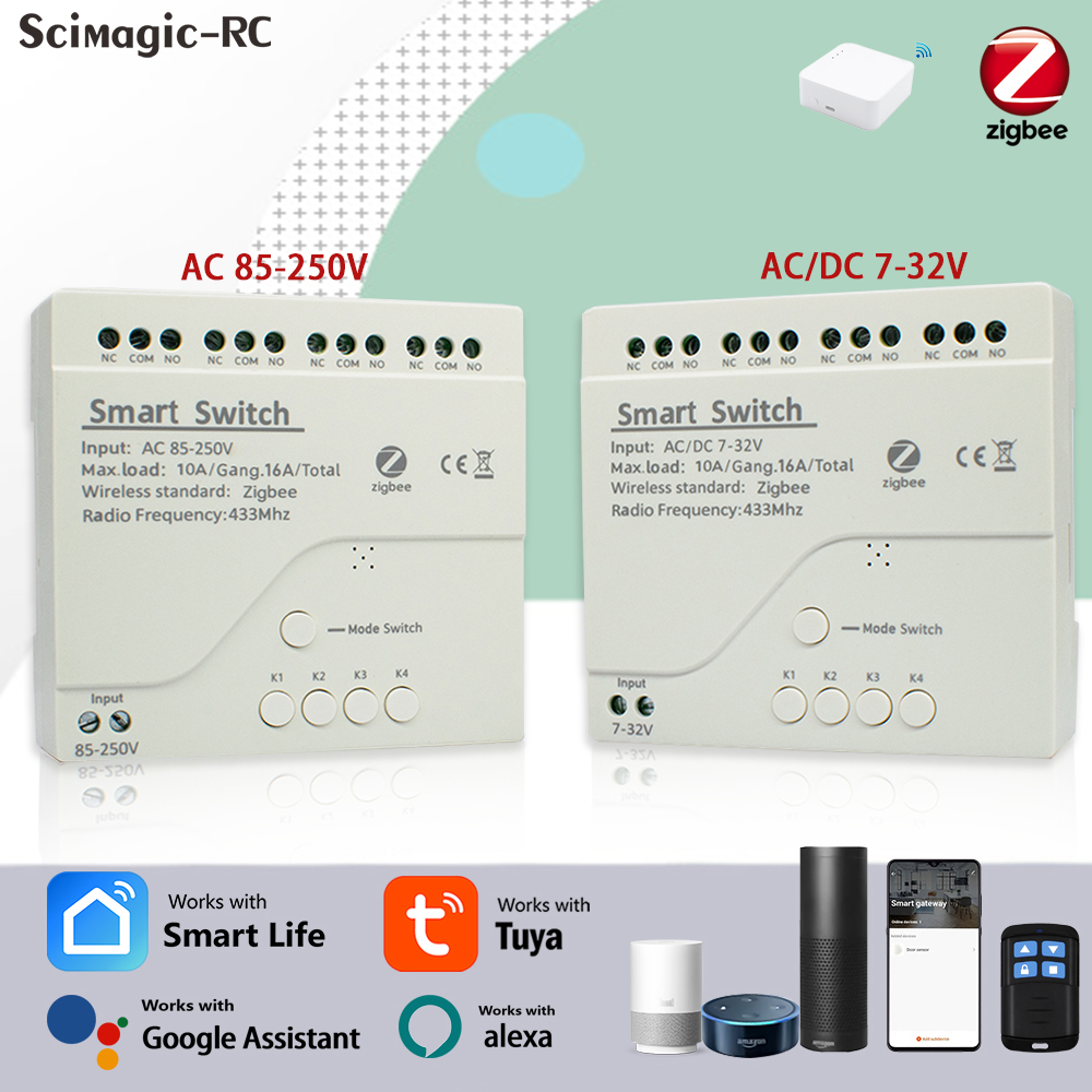 Smart Home Assistant - 4 Kanallı Zigbee Tuya Akıllı Ev