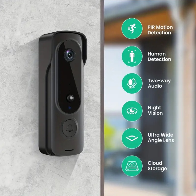 Smart Home Video Doorphone Ezviz - Dış Mekan Kablosuz Kapı Zili Güneş