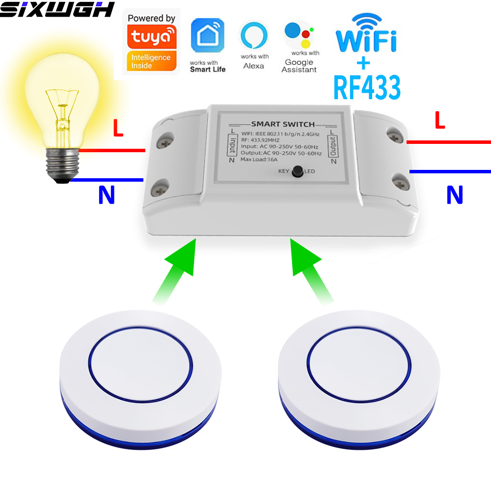 Smart Home Wiz - 16A WiFi Tuya Akıllı Anahtar Kablosuz