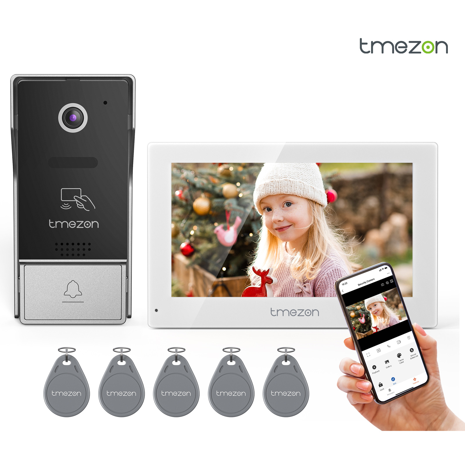 Smart Home Video Doorphone Ezviz - 7 inç Tuya 1080P kablosuz Wifi