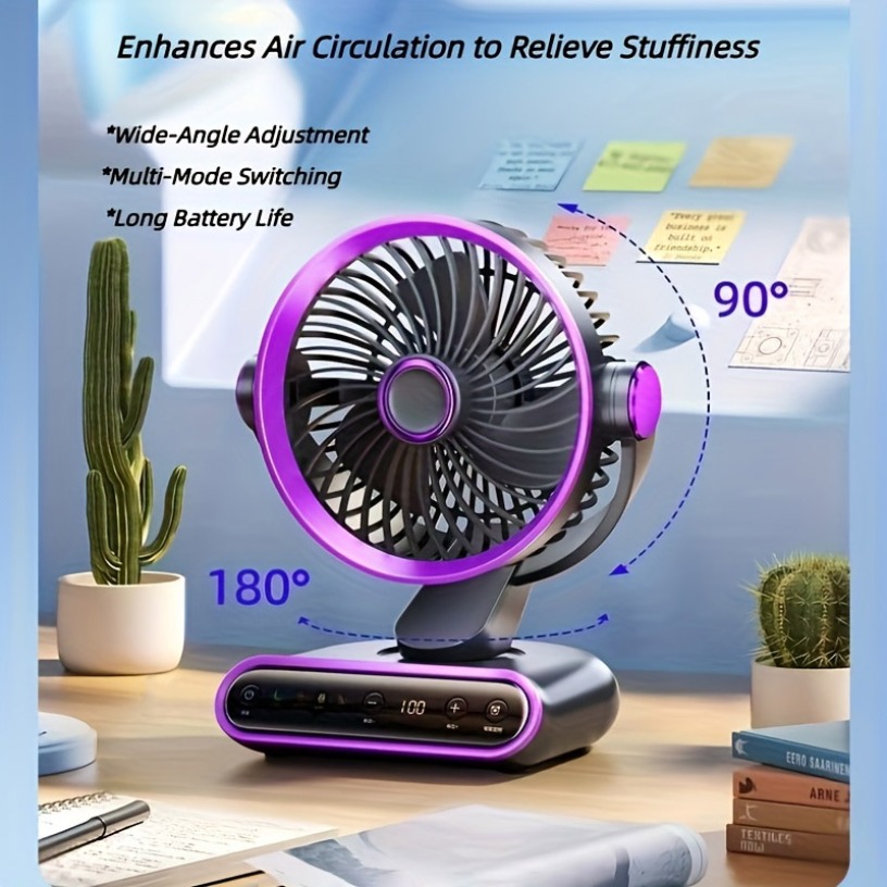 Smart Home Ventilation - Akıllı Masaüstü Sirkülasyon Fanı 4 Mod