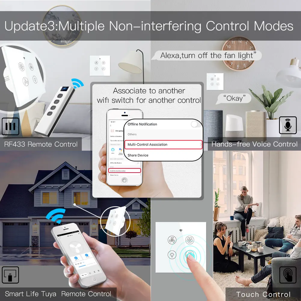 Yeni WiFi RF akıllı tavan fanı - Smart Home Ventilation incelemesi ve fiyatı