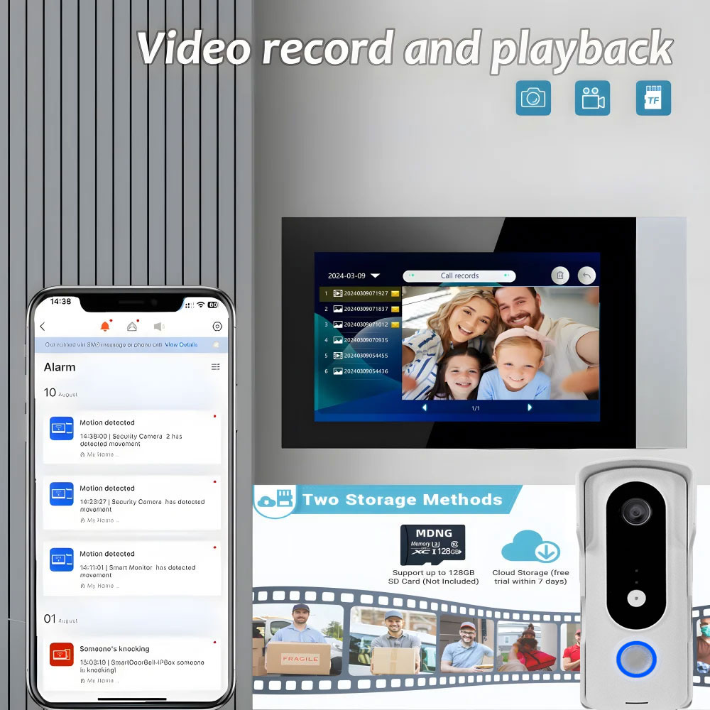 2 telli akıllı ev Tuya Wifi 10 - Smart Home Video Doorphone Ezviz incelemesi ve fiyatı