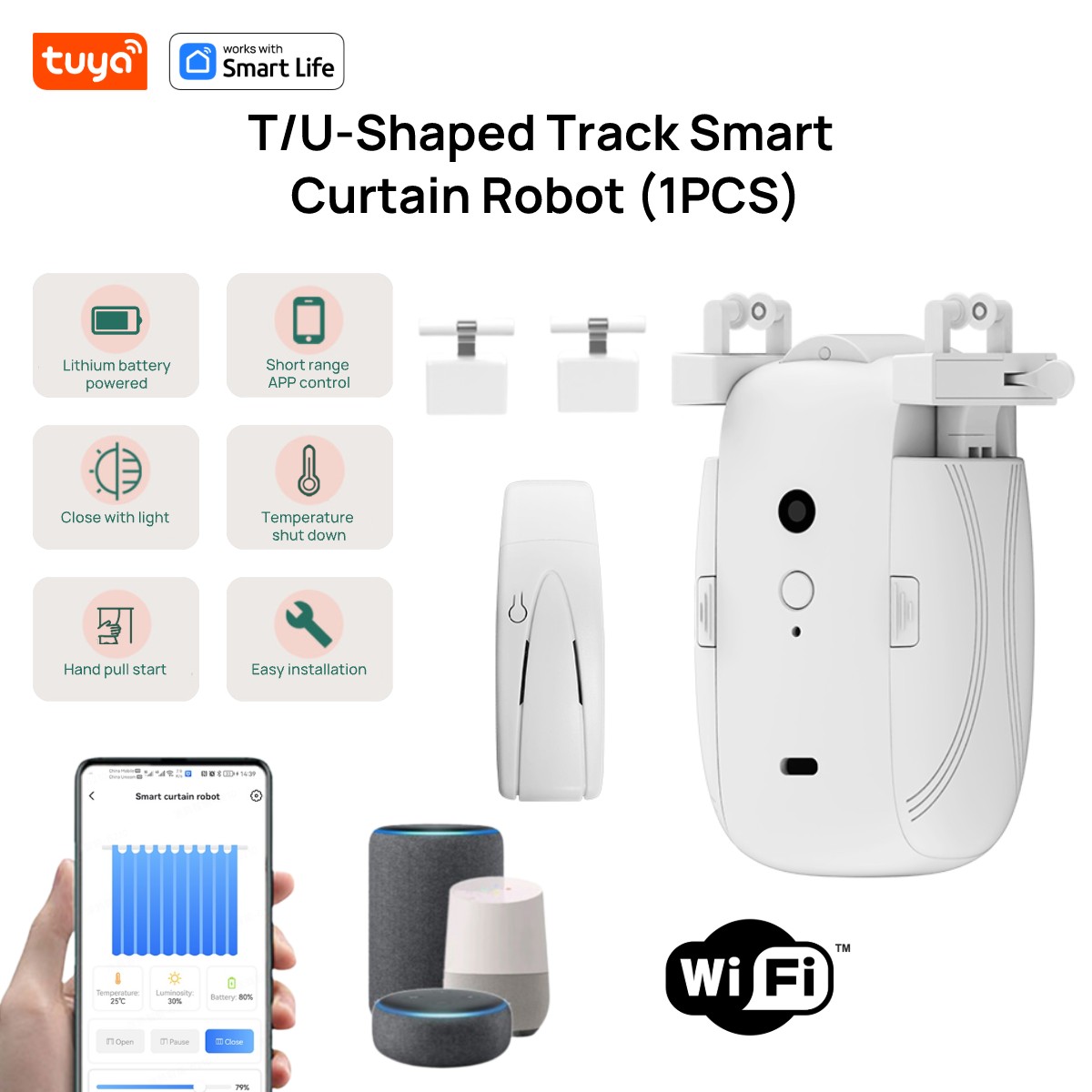 Tuya Akıllı WiFi Perde Robotu  - Smart Curtain Robot incelemesi ve fiyatı