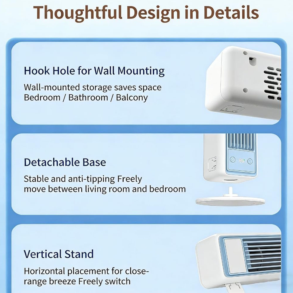 3600mAh USB Şarj Edilebilir Ku - Smart Home Ventilation incelemesi ve fiyatı