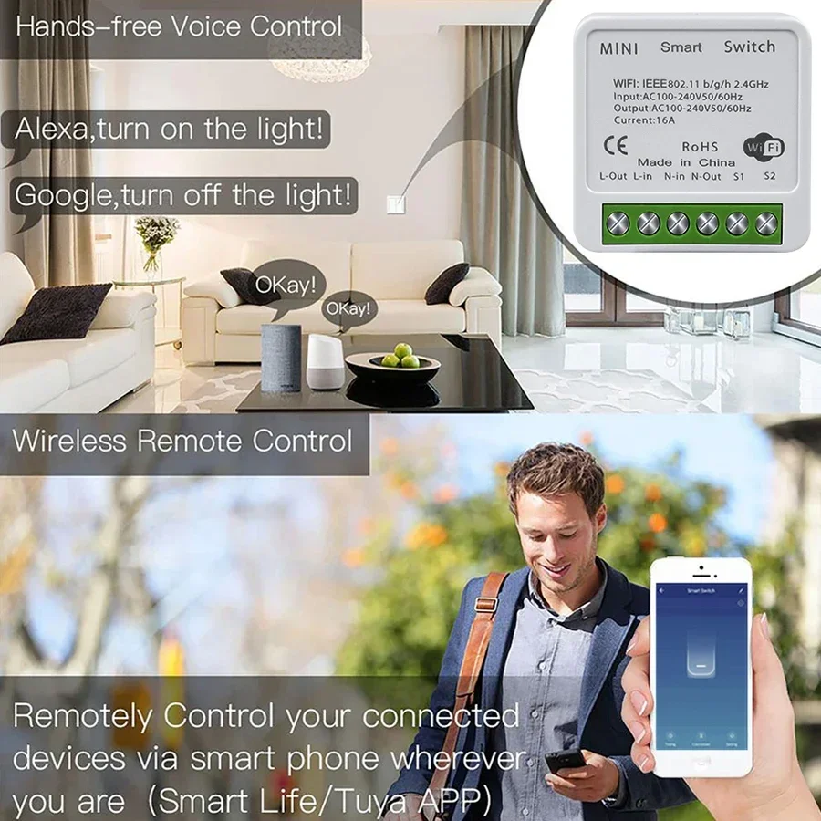Tuya WiFi Akıllı Anahtar Modül - Smart Home Assistant incelemesi ve fiyatı