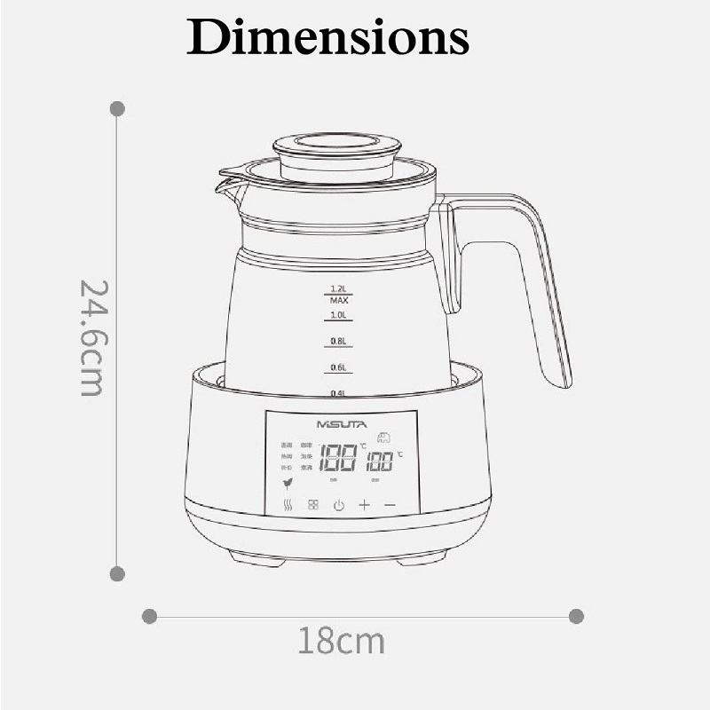 1.2L Elektrikli Su Isıtıcısı S - Home Smart Kettle incelemesi ve fiyatı