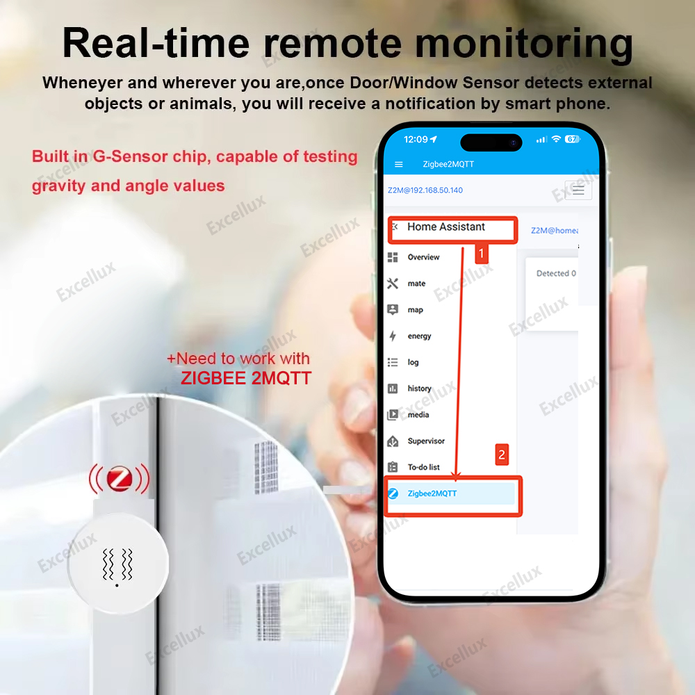 Zigbee 3.0 Akıllı Titreşim Sen - Smart Home Assistant incelemesi ve fiyatı
